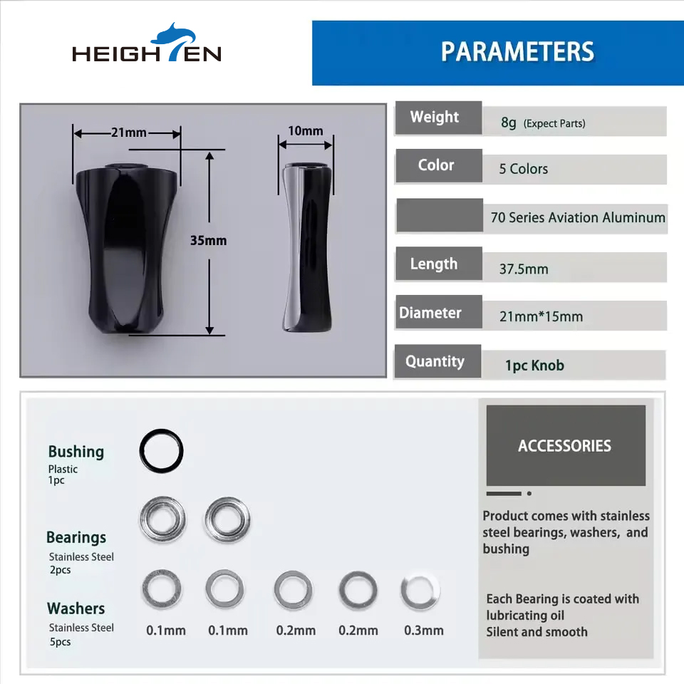 HEIGHTEN 21mm Reel Handle Alum - đánh giá và giá Shimano Reel Sienna