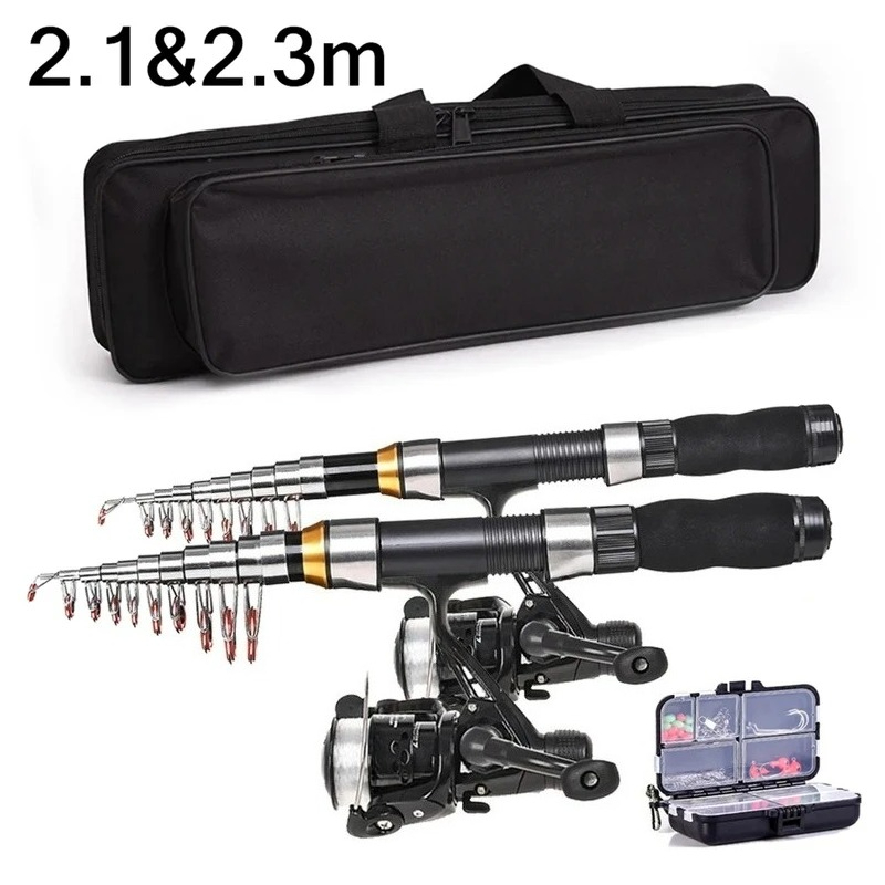 BRAVMAK 2.1/ 2.3 mTelescopic F - đánh giá và giá Fishing Rod Combo